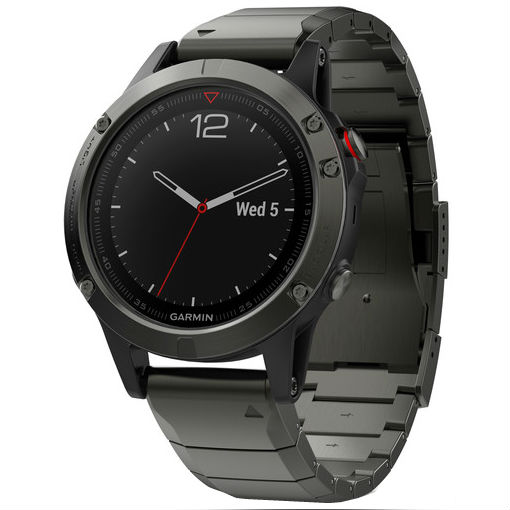 Спортивний годинник GARMIN fenix 5 Sapphire Slate grey with metal band (010-01688-21)