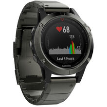 Спортивний годинник GARMIN fenix 5 Sapphire Slate grey with metal band (010-01688-21)