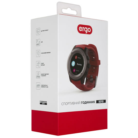 Покупка Смарт-годинник ERGO Sport GPS HR Watch S010 Red