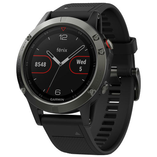 Смарт-часы GARMIN fenix 5X Sapphire Slate grey with black band (010-01733-01)