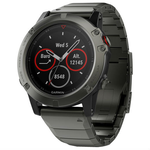 Спортивний годинник GARMIN fenix 5X Sapphire Slate grey with metal band (010-01733-03)