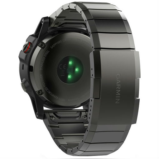 Зовнішній вигляд Спортивний годинник GARMIN fenix 5X Sapphire Slate grey with metal band (010-01733-03)