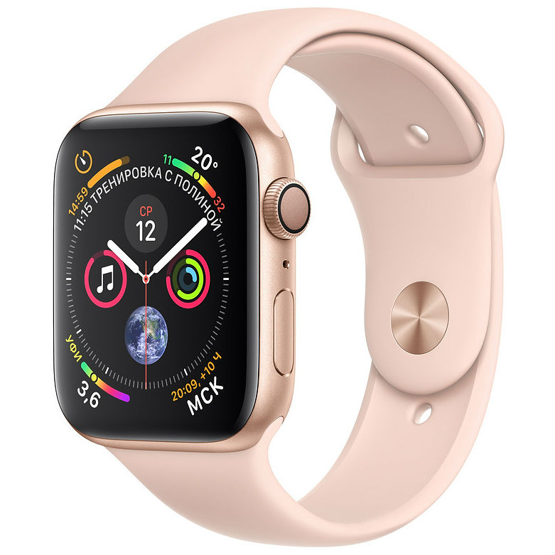 Смарт-годинник APPLE Watch Series 4 40mm Gold Aluminium with Pink Sand Sport Band (MU682UA/A)