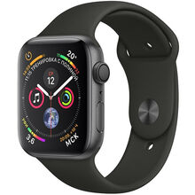 Смарт-годинник APPLE Watch Series 4 40mm Space Aluminium Grey with Black Sport Band (MU662UA/A)