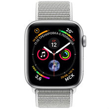 Смарт-годинник APPLE Watch Series 4 44mm Aluminium Silver with Seashell Sport Loop (MU6C2UA/A)