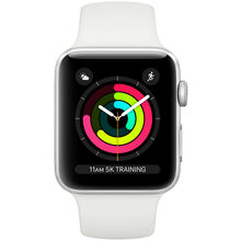 Смарт-годинник APPLE Watch Series 3 GPS 38mm Aluminium Silver Case with White Sport Band (MTEY2FS/A)