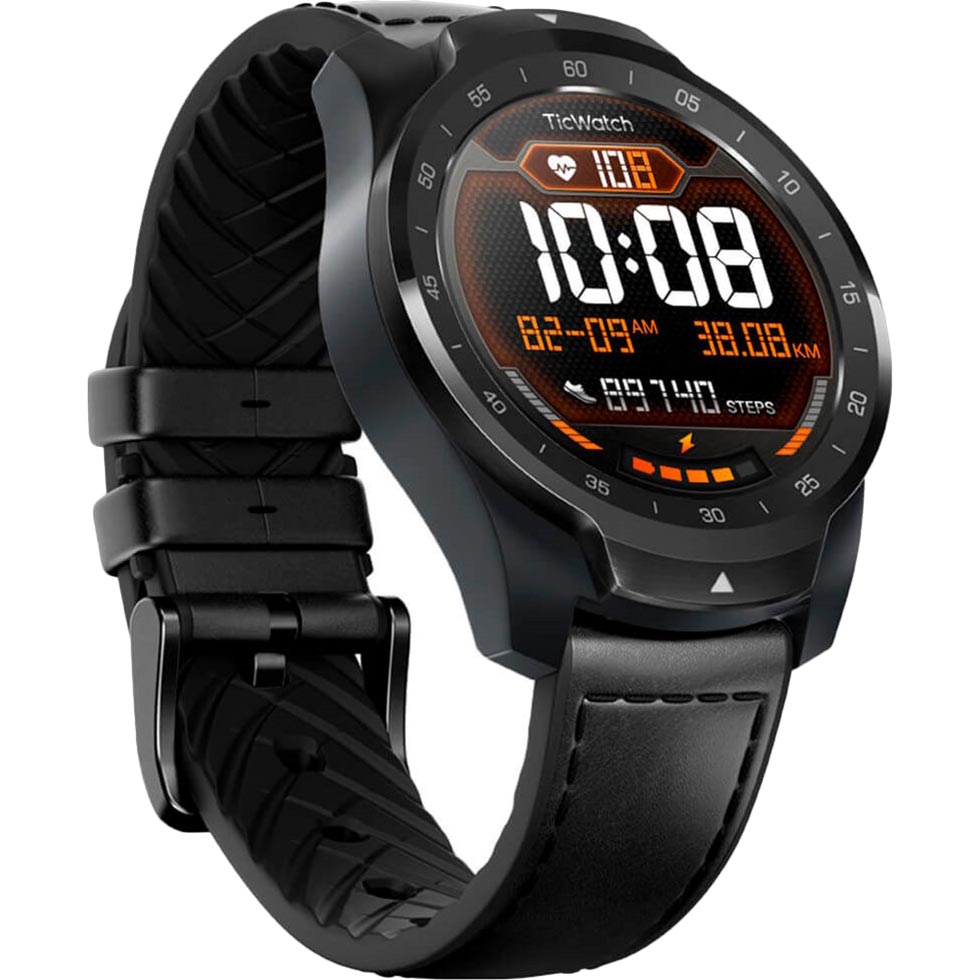 Смарт-часы MOBVOI TicWatch Pro WF12106 Shadow Black (P1031000600A) Функциональность для взрослых