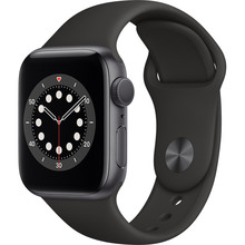 Смарт-часы APPLE Watch S6 GPS 40 Space Grey Alum Black Sp/B (MG133UL/A)