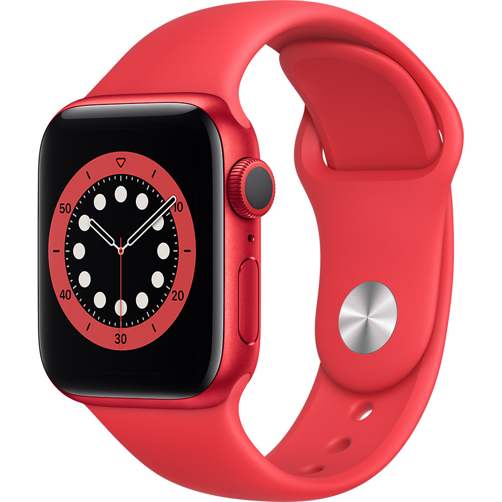 

Смарт-часы APPLE Watch S6 GPS 40 Silver Alum Red Sp/B (M00A3UL/A), Watch S6 GPS 40 Red Sp/B