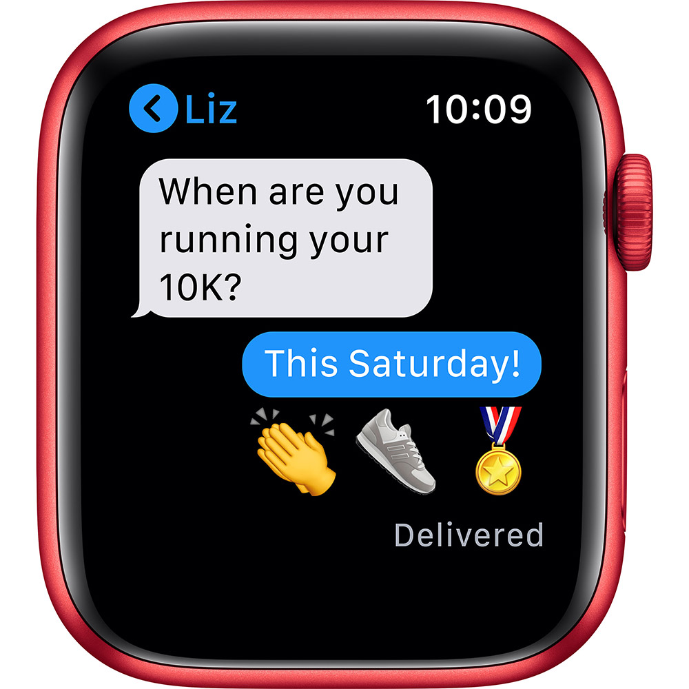 Зовнішній вигляд Смарт-годинник APPLE Watch Series 6 GPS 44 Red Sp/B (M00M3UL/A)