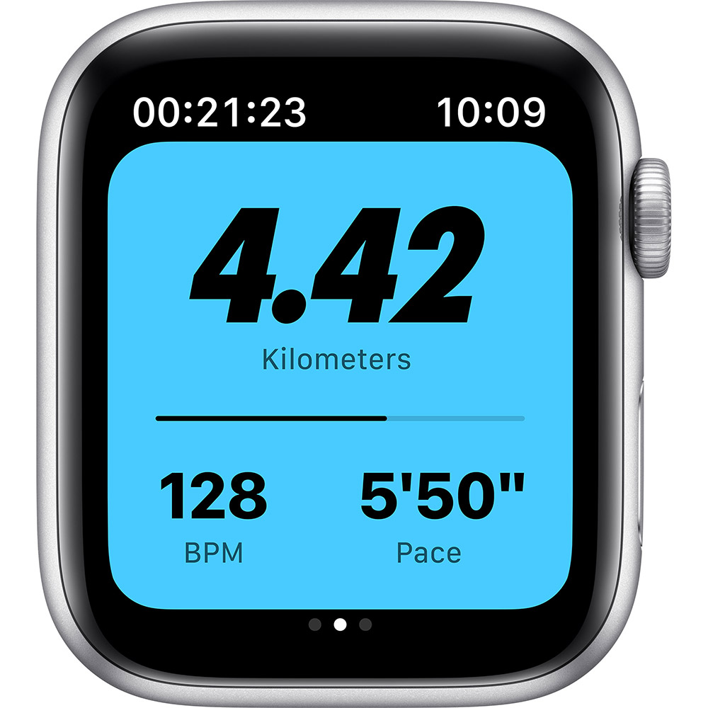 Apple Watch Nike Series 4 GPS 44 mm Riem Sport Platina