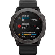 Смарт-часы GARMIN Fenix 6X Pro Sapphire Carbon Grey (010-02157-11)