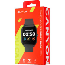 Смарт-часы CANYON Wildberry Black (CNS-SW74BB)