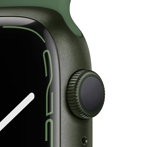 Фото Смарт-годинник APPLE Watch Series 7 GPS 45 Green Alum Case Clover Sp/B (MKN73UL/A)