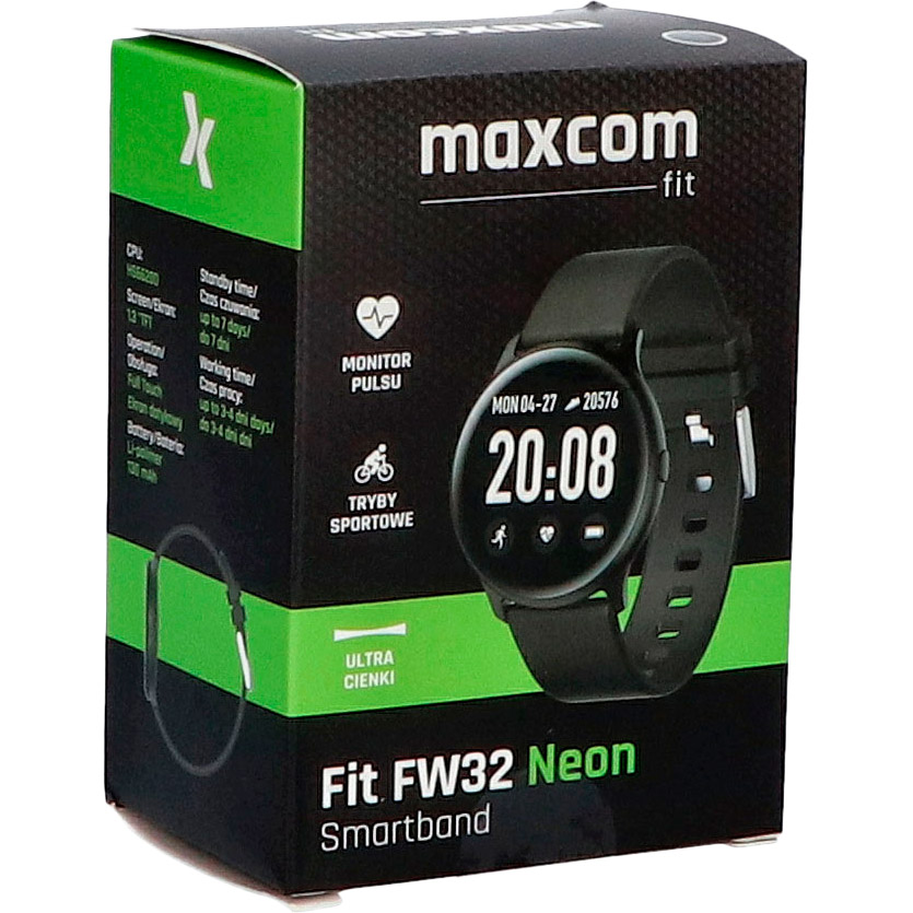 Фото Смарт-годинник MAXCOM Fit FW32 NEON Black