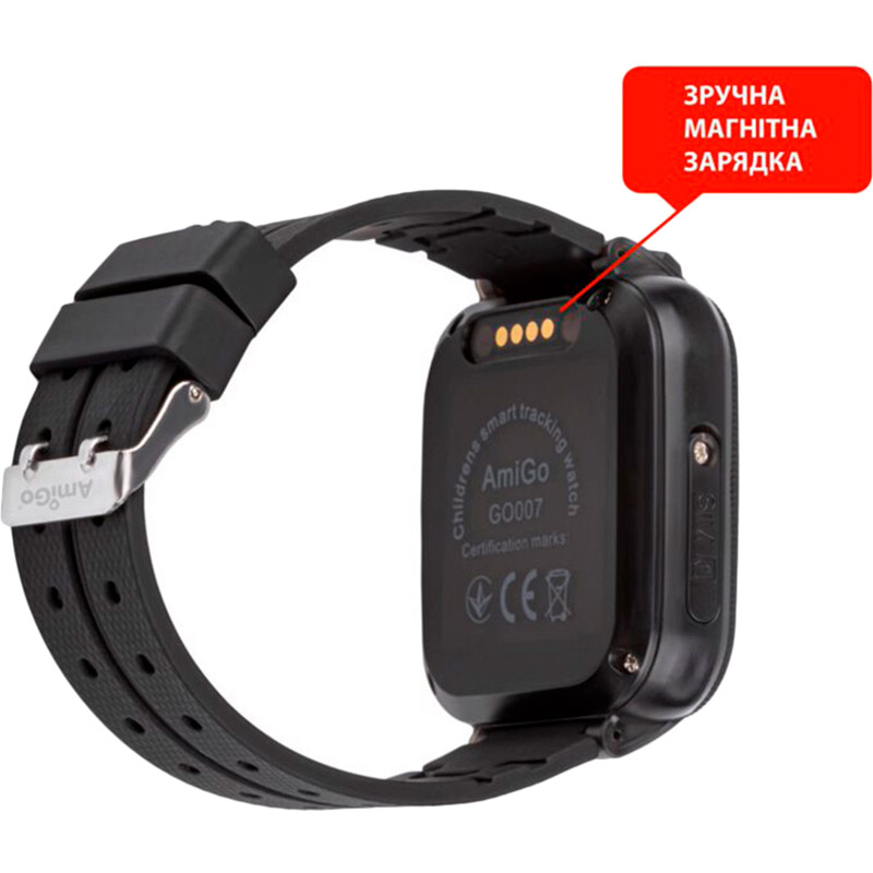 Смарт-годинник AMIGO GO007 FLEXI GPS Black Сумісність Android OS