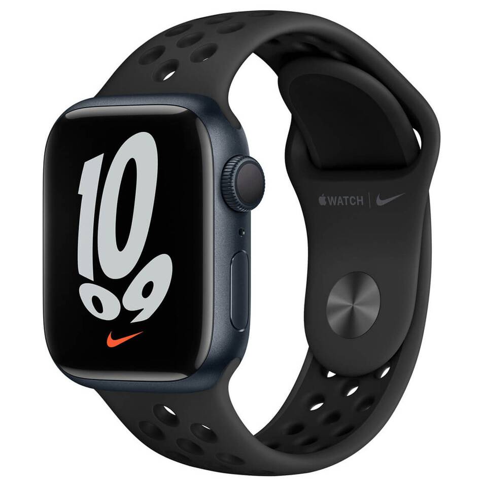 

Смарт-часы APPLE Watch Nike S7 GPS 45 Midnight Alum Anthracite/Black Nike Sp/B (MKNC3UL/A), Watch Nike S7 GPS 45 Midnight Alum