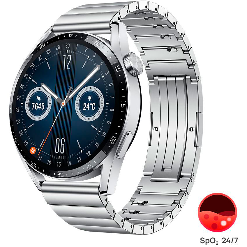 Фото Смарт-годинник HUAWEI Watch GT3 46mm Stainless Steel (55026957)