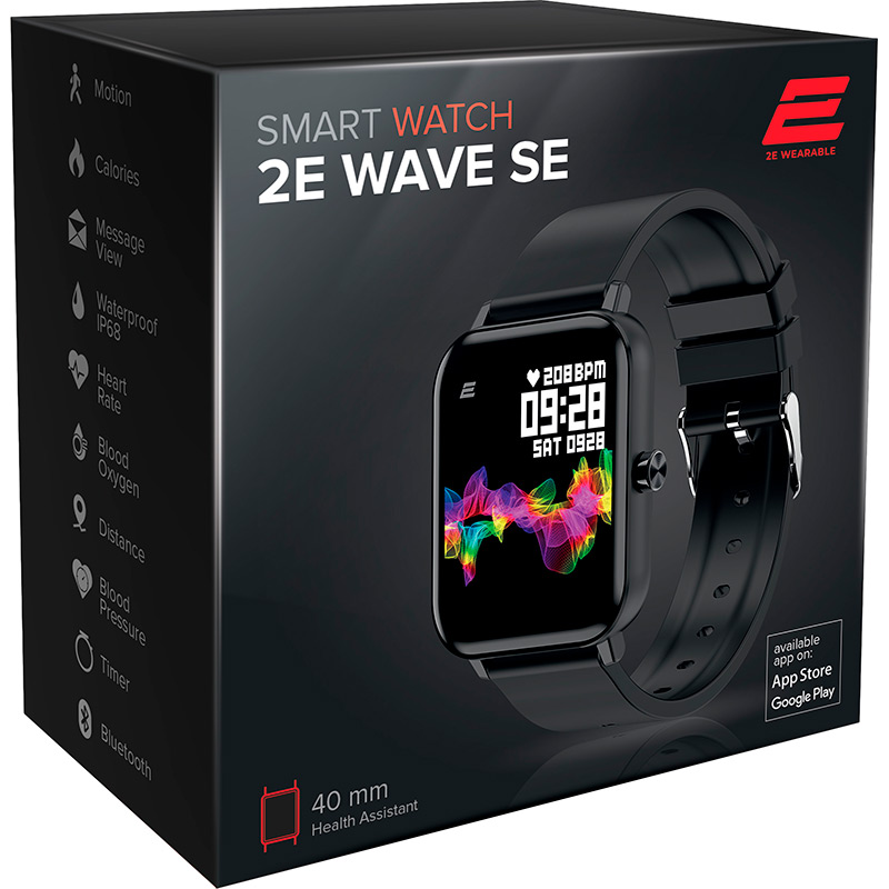 Смарт-годинник 2E Wave SE 40 мм Black (2E-CWW10BK) Операційна система інша