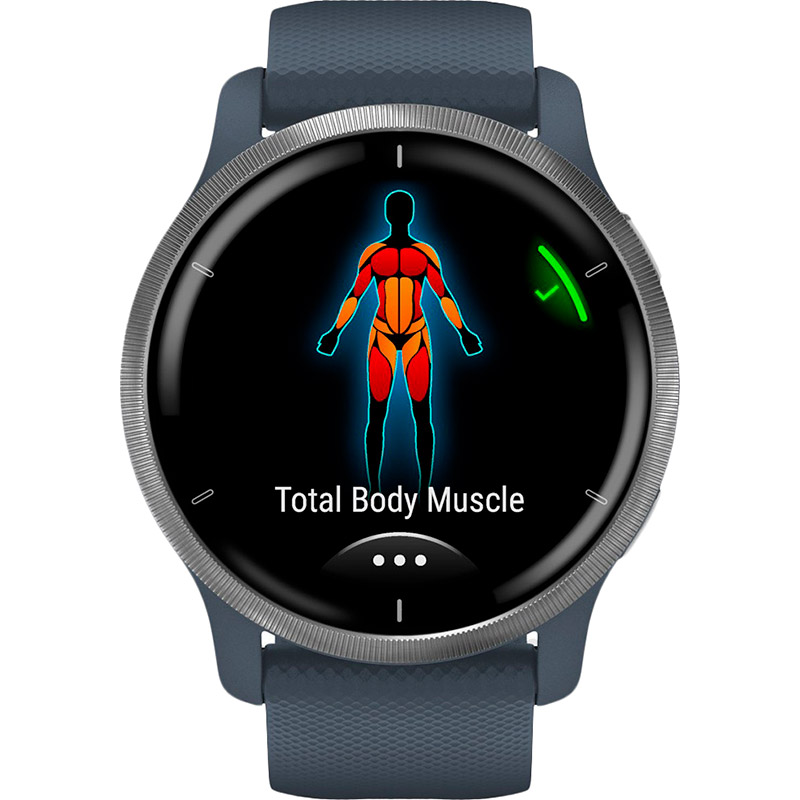 Смарт-часы GARMIN Venu 2 Blue Granite + Passivated (010-02430-10) Операционная система другая