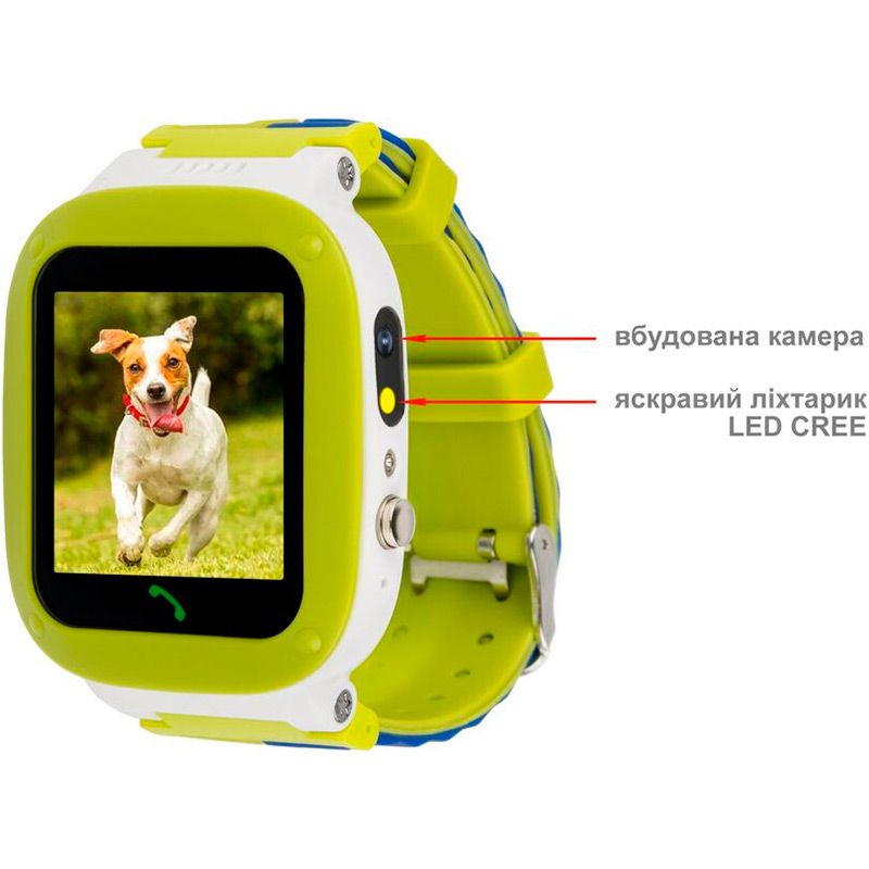 Смарт-часы AMIGO GO004 Splashproof Camera Green Совместимость iOS (Apple)