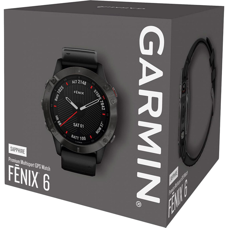 Внешний вид Смарт-часы GARMIN Fenix 6 Sapphire Gray (010-02158-11)