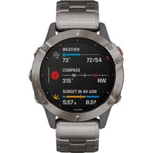 Смарт-часы Garmin Fenix 6 Sapphire Titanium Gray with Ti Band (010-02158-23)