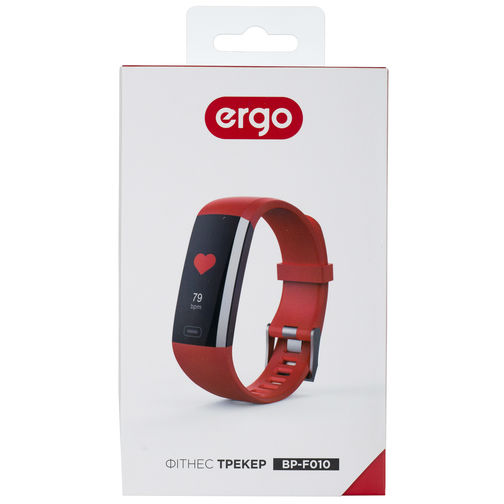 Зовнішній вигляд Фітнес-браслет ERGO Fit Band HR BP F010 Red