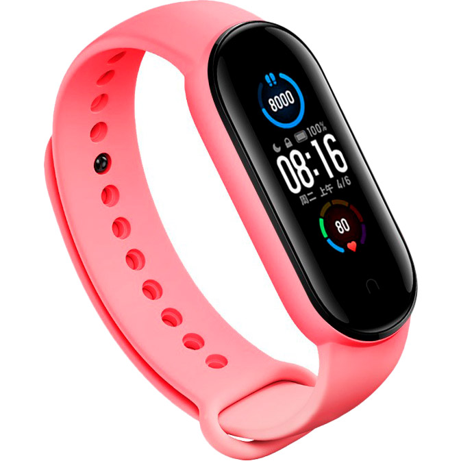 Ремешок BECOVER для Xiaomi Mi Band 5 Burgundy Pink (705069)