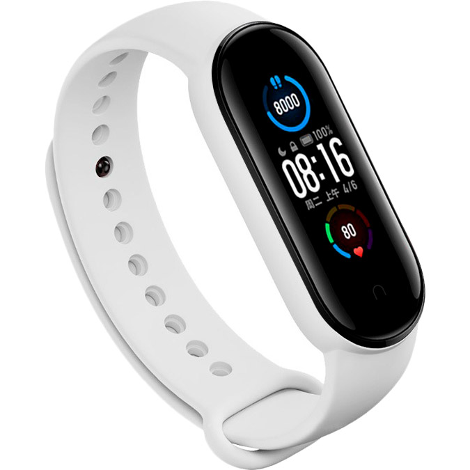 Ремінець BECOVER для Xiaomi Mi Band 5 Burgundy White (705072)