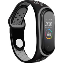 Ремешок BECOVER Nike Style для Xiaomi Mi Smart Band 5 Black-Gray (705151)