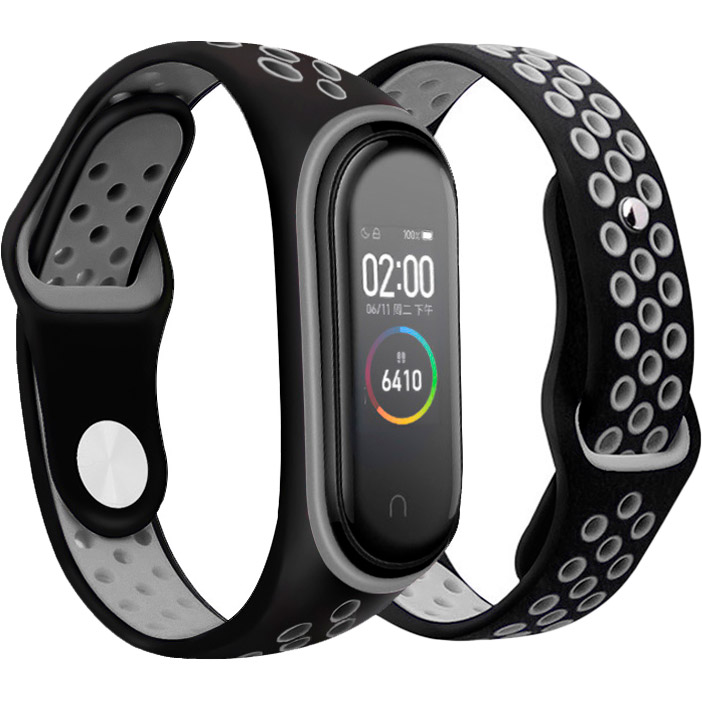 Ремешок BECOVER Nike Style для Xiaomi Mi Smart Band 5 Black-Gray (705151) Тип ремешок