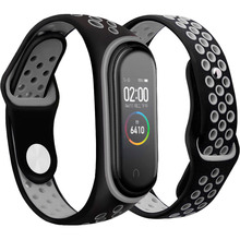 Ремешок BECOVER Nike Style для Xiaomi Mi Smart Band 5 Black-Gray (705151)