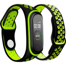 Ремінець BECOVER Nike Style для Xiaomi Mi Smart Band 5 Black-Green (705152)