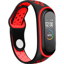 Ремешок BECOVER Nike Style для Xiaomi Mi Smart Band 5 Black-Red (705153)