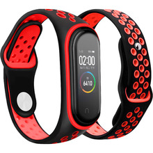 Ремінець BECOVER Nike Style для Xiaomi Mi Smart Band 5 Black-Red (705153)