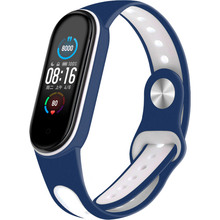Ремешок BECOVER Sport Style для Xiaomi Mi Smart Band 5 Blue-White (705171)