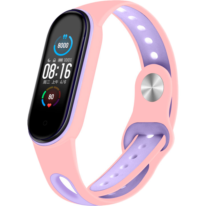 Ремінець BECOVER Sport Style для Xiaomi Mi Smart Band 5 Pink / Purple (705172) Ремінець BECOVER Sport Style для Xiaomi Mi Smart Band 5 Pink / Purple (705172)