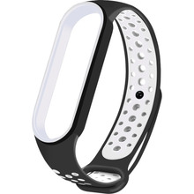 Ремешок NCASE Sport Nike для Xiaomi Mi Band 5 Black/White