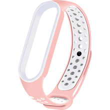 Ремешок NCASE Sport Nike для Xiaomi Mi Band 5 Pink Sand/White