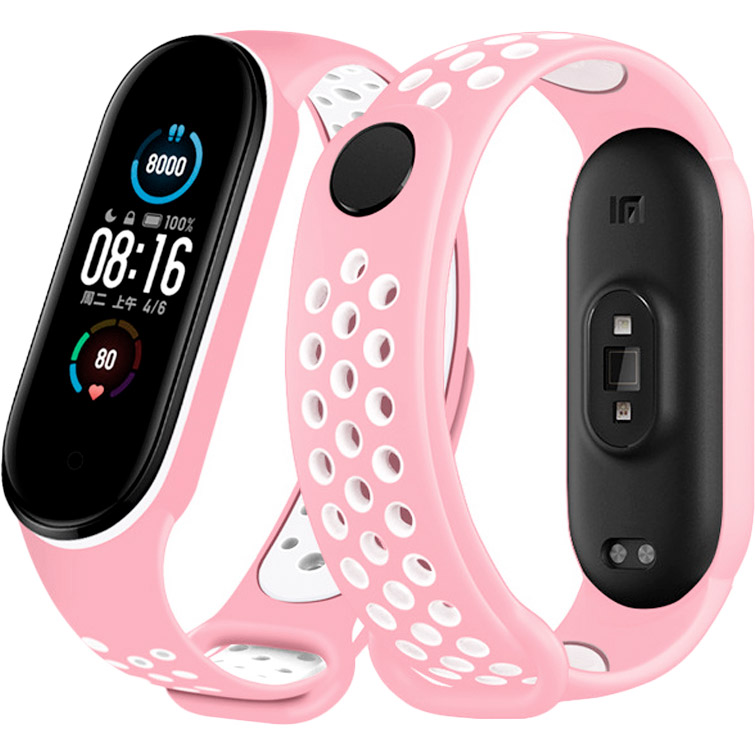 Ремешок NCASE Sport Nike для Xiaomi Mi Band 5 Pink Sand/White Тип ремешок