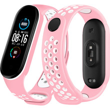Ремешок NCASE Sport Nike для Xiaomi Mi Band 5 Pink Sand/White