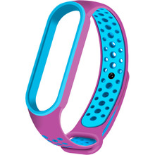 Ремешок NCASE Sport Nike для Xiaomi Mi Band 5 Purple/Blue