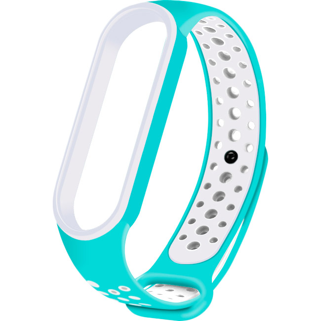 

Ремешок NCASE Sport Nike для Xiaomi Mi Band 5 Turquoise/White, Sport Nike Xiaomi Mi Band 5 turquoise/white