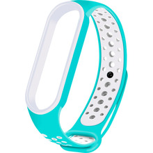 Ремешок NCASE Sport Nike для Xiaomi Mi Band 5 Turquoise/White