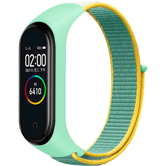 Ремешок BECOVER Nylon Style для Xiaomi Mi Smart Band 5 Blue/Yellow (705420)