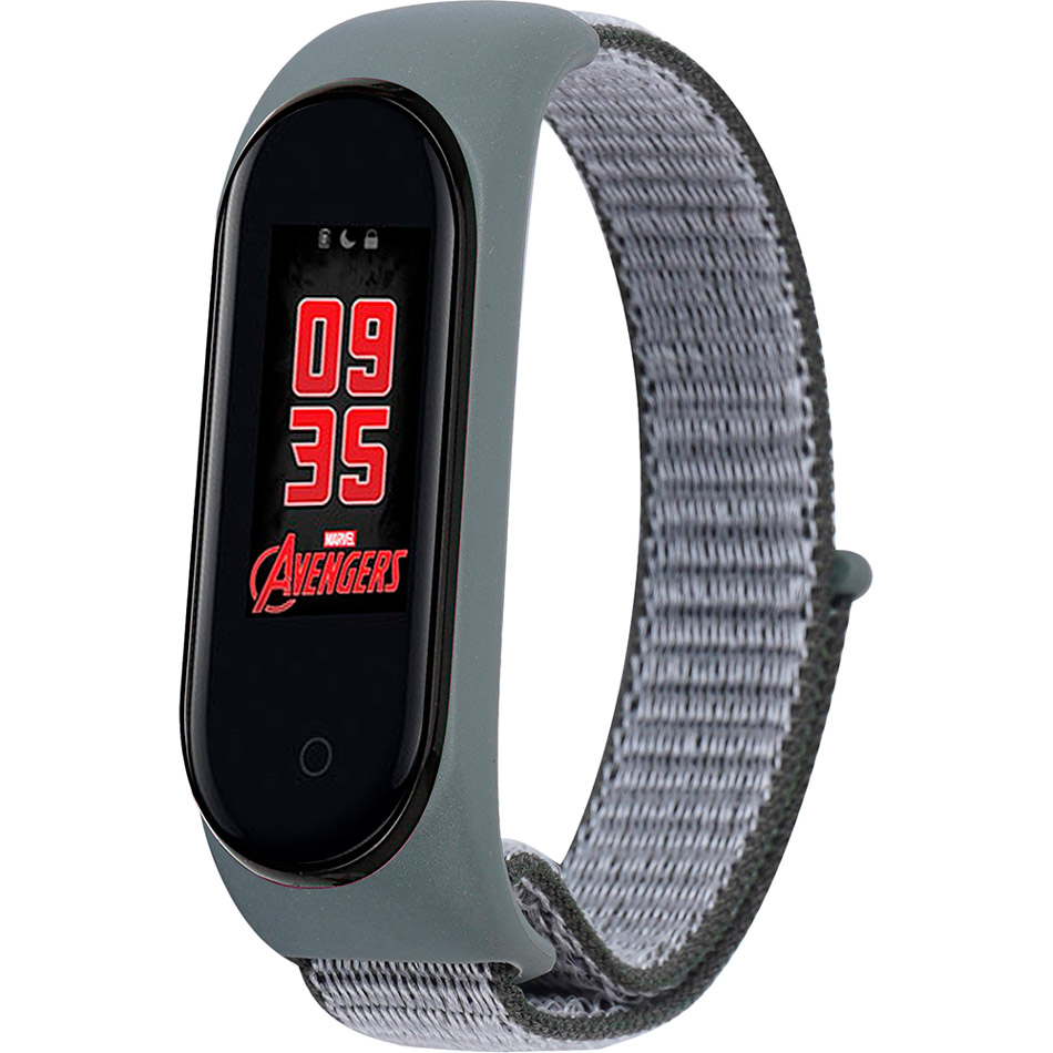 Ремешок BECOVER Nylon Style для Xiaomi Mi Smart Band 5 Gray/Black (705423)