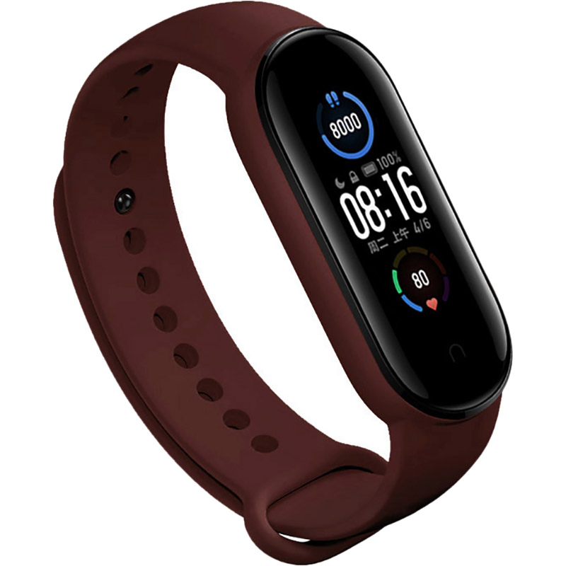 Ремінець BECOVER Xiaomi Mi Smart Band 5 Red Wine (705557) Тип ремінець