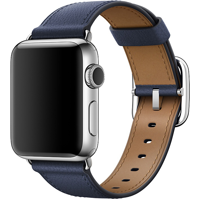 Ремешок APPLE 38mm Midnight Blue Classic Buckle (MMAG2ZM/A) Материал кожа