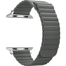 Ремінець ARMORSTANDART Leather Loop для Apple Watch All Series 38/40 мм Grey (ARM48654)